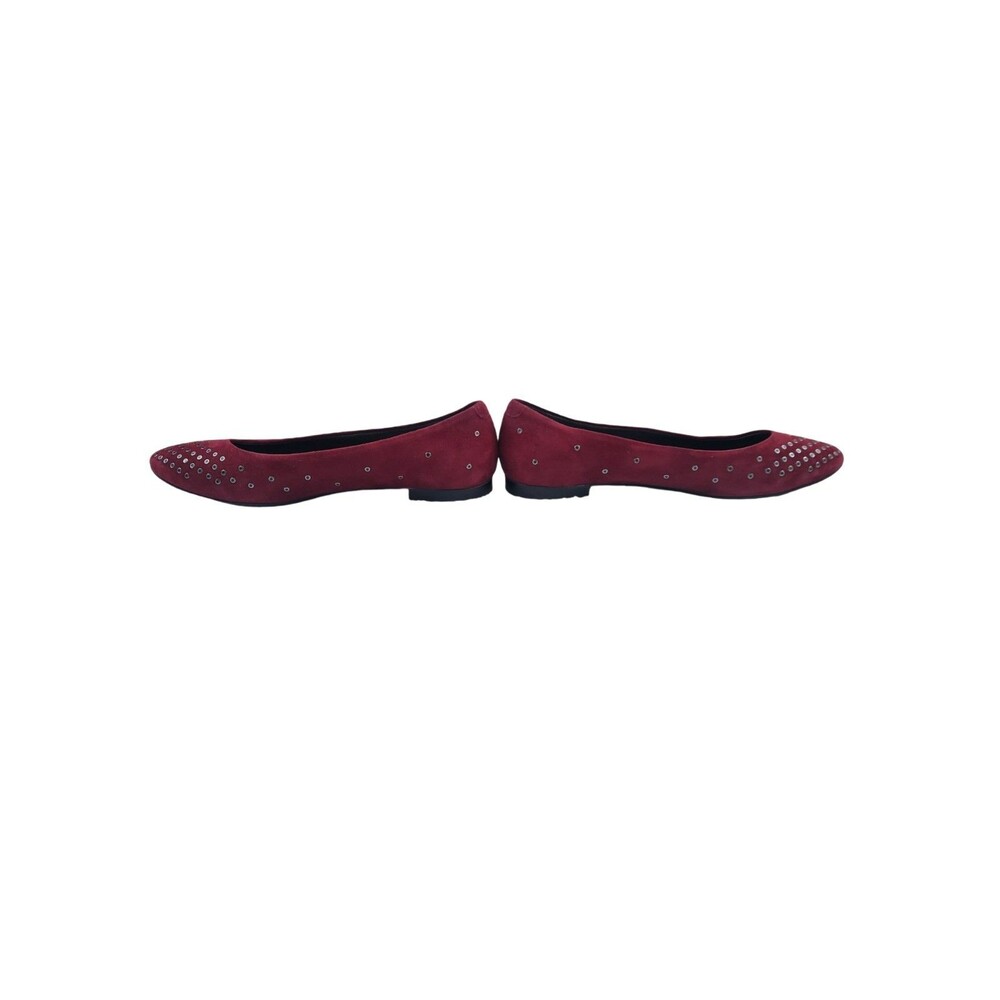 Attilio Giusti Leombruni AGL Red Suede Grommet Ballet Flats Shoes EU 37 6-6.5 US - Picture 7 of 11